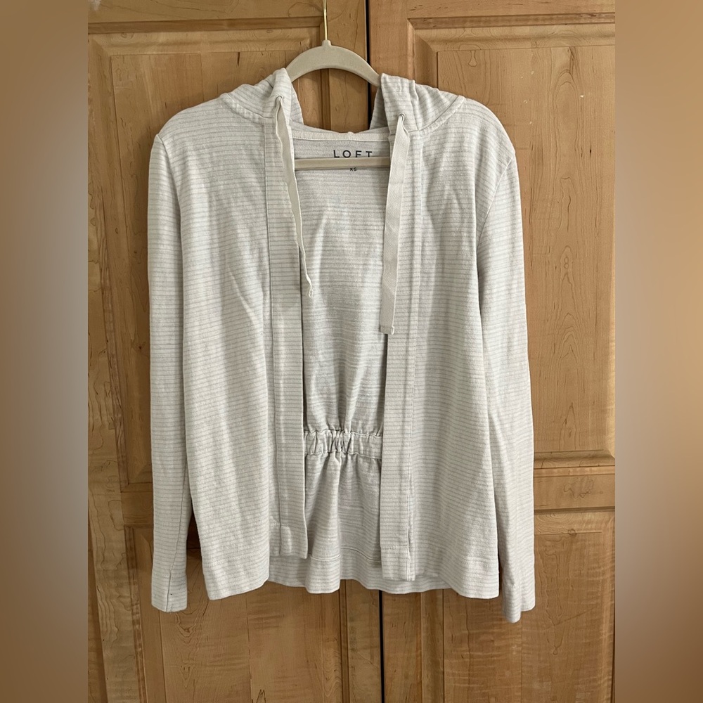LOFT Hooded Sweater Jacket Sz XS